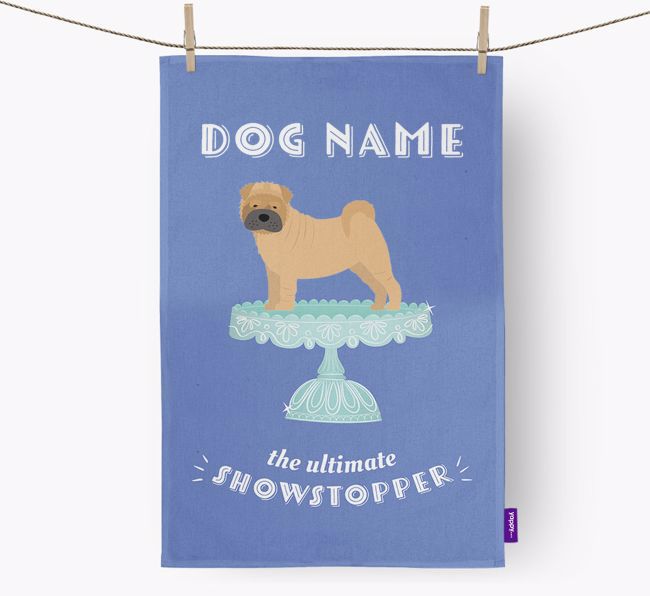 'The Ultimate Showstopper' - Personalised {breedFullName} Tea Towel